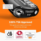 2 Pack TSA Approved Travel Combination Cable Luggage Locks for Suitcases & Backpacks - Black