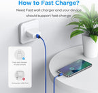 etguuds USB C Cable [20ft/6m], 1-Pack, Long USB-A 2.0 to USB-C Cable, Fast Charging Type C Charger Cord Nylon Braided for Samsung Galaxy Note, LG, Moto, Pixel, Switch, and Other USB C Devices