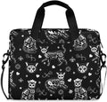 Laptop Bag 15.6 inch, Waterproof Laptop Case with Strap, Protective Laptop Carrying Case for Women&Men, Death Halloween Cats Gothic