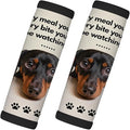 2 Pack Luggage Handle Wrap with Travel Tags - Non-Slip Protective Cover Soft Handle Grips Covers for Suitcase(Dogs Watching You)