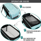 PetAmi Dog Purse Carrier for Small Dogs Cats, TSA Airline Approved Soft-Sided Pet Carrier with Pockets, Ventilated Travel Tote Bag with Bed & Shoulder Strap, Puppy Kitten, Max 12 lbs, Chevron Teal
