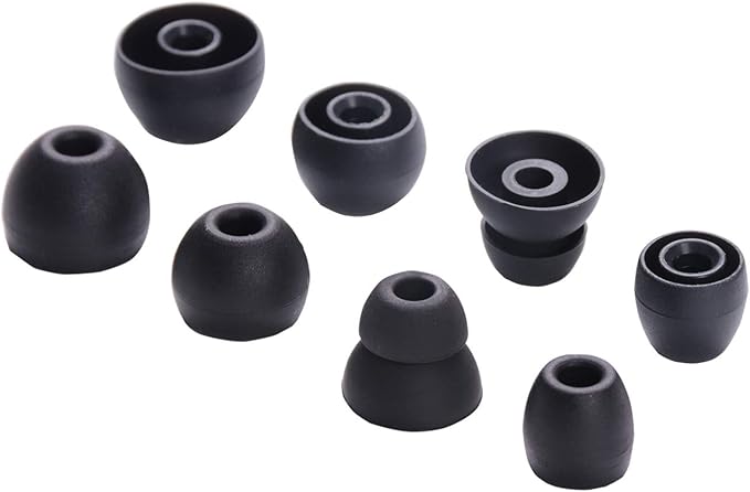 Replacement Eartips Silicone Earbuds Buds Set for Powerbeats Pro Beats Wireless Earphone Headphones,4 Pair (Black)