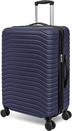 Everest Expandable Hardsided Spinner (Navy, 24-Inch Checked Medium)