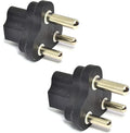 Ceptics South Africa SABS1661 Travel Power Plug Adapter Accepts NEMA 5-15R - ETL Certified - Industrial Grade (IG-10L-2PK)