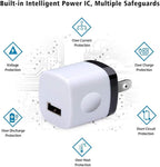 Wall Plug USB 10 Pack, iPhone Charging Block,1A 5V One USB Power Adapter Charge Plug Cube Block Box for iPhone 15 14 13 12 11 Xs XR X 8, Galaxy S21 S20 S10e S9 S8 A71 Note20, LG G8 G6, Google Pixel