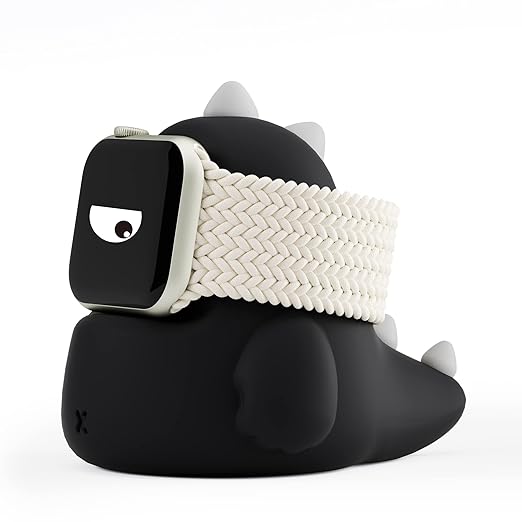 ELETIUO Charger Stand Compatible with Apple Watch Series Ultra2/Ultra/10/9/8/SE2/7/6/SE/5/4/3/2/1 (49/46/45/44/42/41/40/38mm),Dinosaur iWatch Charging Dock,Supports Nightstand Mode,Black