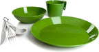 GSI Outdoors Cascadian Table Set I 6-Piece Camping, Backpacking Mess Kit, Plastic BPA Free, Plate, Bowl, Mug, Cup & Cutlery Set
