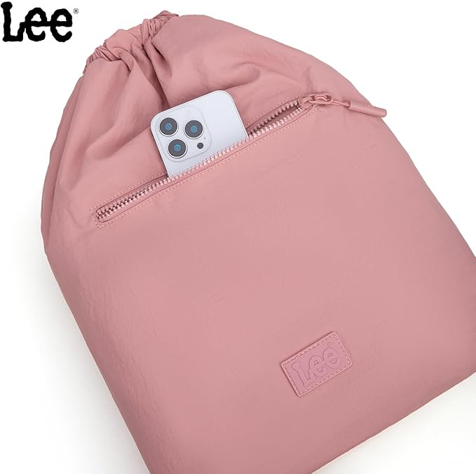 Lee Drawstring Backpack Bag Lightweight Small Gym Swim Beach Bag Water Resistant Sports Sackpack for Men Women,LEE48-002PK