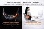 2-in-1 Inflatable Foot Hammock & Lumbar Support – Premium TPU Material, Adjustable Support for Airplane, Office & Home – Lightweight, Portable & Travel-Ready (Black)