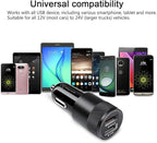 Fast Car Charger, Quick Charging 5.4A/30W Phone USB Adapter Rapid Plug 2 Port Cigarette Lighter Auto Charger Flush Compatible Samsung, Tablet, iPhone, iPad, LG, Automobile