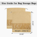 Clear Dust Bags for Handbags, Dustproof Storage Bags with Drawstring Closure, 2-Piece Set – Multi-Purpose Protective Pouches for Handbags, Purses, Shoes, and Boots XL