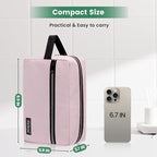 Carbrea Toiletry Bag for Women - Makeup bag Small Pouch for Toiletries, Cosmetics, Accessories, Gifts, Travel Organizer - Pink