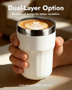 Pocket Pour-Over Coffee Maker, Portable Coffee Dripper & Cup Set with Cone Paper Filters, Travel-Friendly, Easy to Clean
