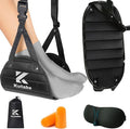 Foot Hammock for Plane Travel- Airplane Foot Hammock and Plane Foot Rest - Ultimate Travel Accessories with Sleep Mask and Ear Plugs (One Pack Foot Hammock)