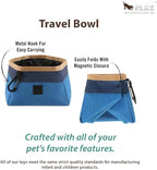 P.L.A.Y. Collapsible Dog Water & Food Bowl - Great Dogs, Travel, On-the-go, Hiking, Outdoors - Portable, Folds Flat, Waterproof, Easy Clean, 2.3L Capacity (Wildflower)