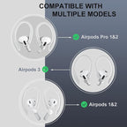 AirPods Ear Hooks - Upgraded Anti Slip Sports Clip Hooks for AirPods 1, 2, 3, 4, Pro and Pro 2 Transparent