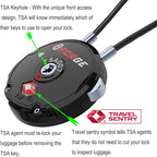 Forge Quality TSA Approved Luggage Locks for Travel Accessories, Suitcase, Pelican case, Ammo Boxes, Set Your own Combination, Zinc Alloy Body-Cable Black 4 Locks