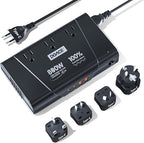 DOACE 800W Pure Sine Wave Voltage Converter US to Europe- 220V to 110V Converter for European Travel, No Limitation Step Down Transformer w/ 35W PD for Hair Straightener Curler CPAP Laptop Cell Phone
