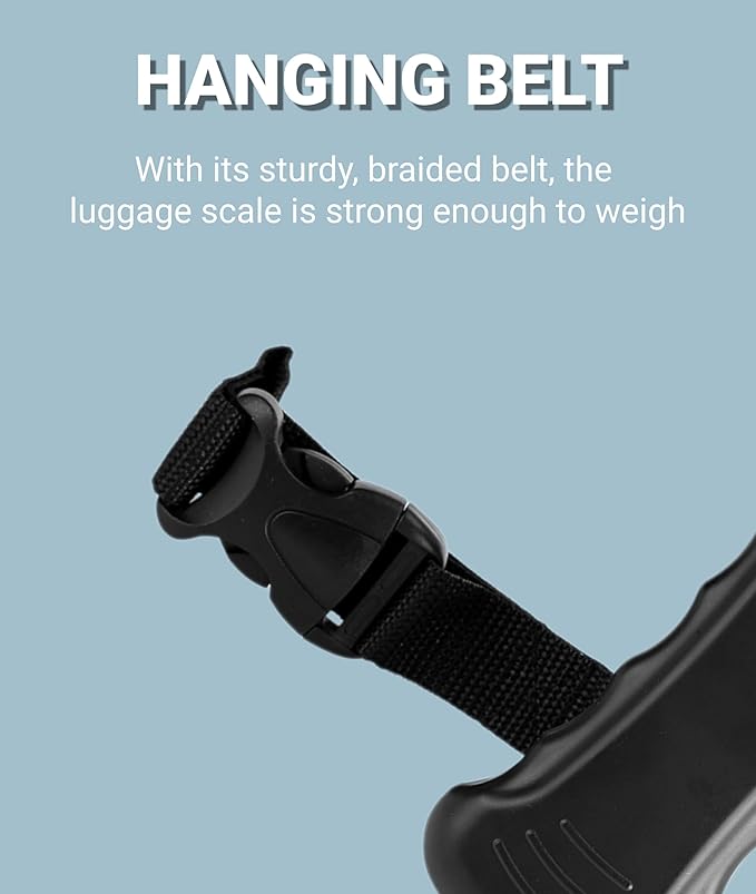 Jectse Luggage Scale, 50kg/110lb Portable Travel Hanging Luggage Scale, Auto Lock Reading After Weighing, Convenient to Read and Record The Data