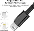 10ft iPhone Charger, [Apple Certified] Long Apple Charging Cord,10 Feet Original Lightning to USB Cable,10 Foot iPhone Charging Cable for iPhone 14 Pro Max/14/13 Pro/12 Mini/11/XS/XR/8/7/6S/5/SE,iPad