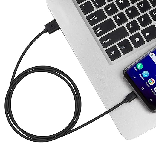 Micro USB Cable 6-Pack 3ft - Android Charger Cord for Samsung Galaxy S7/S6 Edge/J7/S5/Note 5/4, LG K40/K20, Fast Charging, Black - USB to Micro-USB Charging Cables for Android Phones