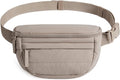 BAGSMART Fanny Packs for Women Cross Body, Lightweight Puffy Belt Bag with Multi Pockets Quilted Purse for Traveling Hiking Camel