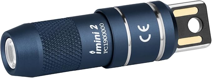 OLIGHT IMINI 2 EDC Rechargeable Keychain Flashlight, 50 Lumens Compact and Portable Mini LED Keyring Lights with Built-in Battery Ideal for Everyday Carry and Emergencies (Midnight Blue)
