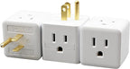 Projectpak 3 Outlet Wall Adapter Travel Cube – Grounder Splitter Turns One Outlet into Three | 3 Pack
