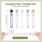 Data Cable Organizer, 2026 Upgrade Silicone Cable Ties Reusable Cable Management Organizers, Multipurpose Elastic Cord Organizer for Fastening and Bundling Cable Cords Wires (10PC B)
