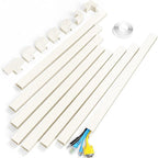 Yecaye Cord Hider, 113in Large Cord Covers for Wires on Wall, Cord Organizer for 3-4 Wires, Easy Install Cable Management Kit, TV Wire Hider for Home Office, W1.18in H0.67in, Beige