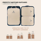 PFEYRPK Lightweight Compression Packing Cubes for Suitcases, Compressible Expandable Travel Packing Organizer with Clear Toiletries and Backpack Bag, Travel Essentials for Carry on Luggage 7 Set