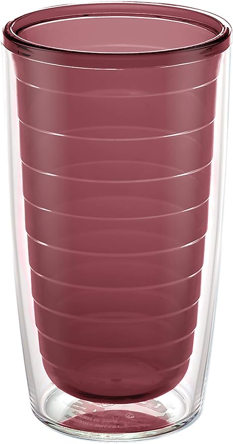 Tervis Clear & Colorful Tabletop Made in USA Double Walled Insulated Tumbler Travel Cup Keeps Drinks Cold & Hot, 16oz, Elderberry Wild