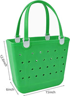 Lightweight Extra large Rubber Beach Bag Small mini Tote Bag for Gym Waterproof medium Open Handbag for Pool Sports