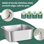 ZPUFAW 1.2 Gallons Dog Water Bowl, Stainless Steel Large Capacity Durable Dog Water and Food Bowl, Suitable as Outdoor Dog Travel Bowl