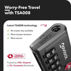 Luggage Locks TSA Approved with Inspection Indicator and Resettable 4-Digit, Easy-to-Read Combination, TSA Locks for Luggage, Suitcases, Backpacks & Travel Bags, Black, 1-Pack