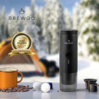 Electrical, Portable, Handheld Battery Operated Espresso Machine, Rechargeable (Includes Batteries), 20bar, Great For Travel, RV, Back Packing, Hiking, Camping, Or For The Office, Color: Black
