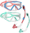 Aegend Snorkeling Gear for Adults Youth Kids, Snorkel Mask with Top Dry Valve - Panoramic View Anti-Leak and Anti-Fog with Mesh Bag for Snorkeling, Scuba Diving, Freediving & Swimming