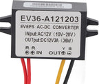Walfront Step Down Volt Converter AC 10-28V to DC 12V Converter AC-DC Step Down Power Module (3A, Black, 2-Pin, Type A)