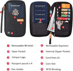 defway Passport Holder Travel Wallet - Family Passport Holder of 4, RFID Blocking Passport Wallet for Men Women, Travel Essentials for Flying, BLACK