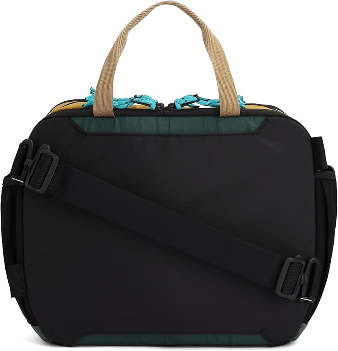 Topo Designs Mountain Cross Bag, Functional + Flexible Briefcase, Removable Shoulder Strap, Fair Trade (Mustard/Forest)