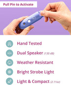 Vantamo Personal Alarm for Self Defense with Low Battery Notice, Strobe Light & Extra Loud 130 dB Double Speakers Safety Keychain Set for Women, Rechargeable Panic Button for Womens Self Defense