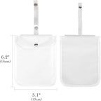 2Pack Travel Wallet with Hidden Safe Pocket, Passport Wallet, Credit Cards and Travel Documents, Money Belt for Travel Women and Men Hidden (White)