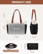 LOVEVOOK Tote Bag for Women, Puffer Work Travel Handbag with Zipper for Teacher Nurse, Quilted Cute Laptop Shoulder Gym Bag