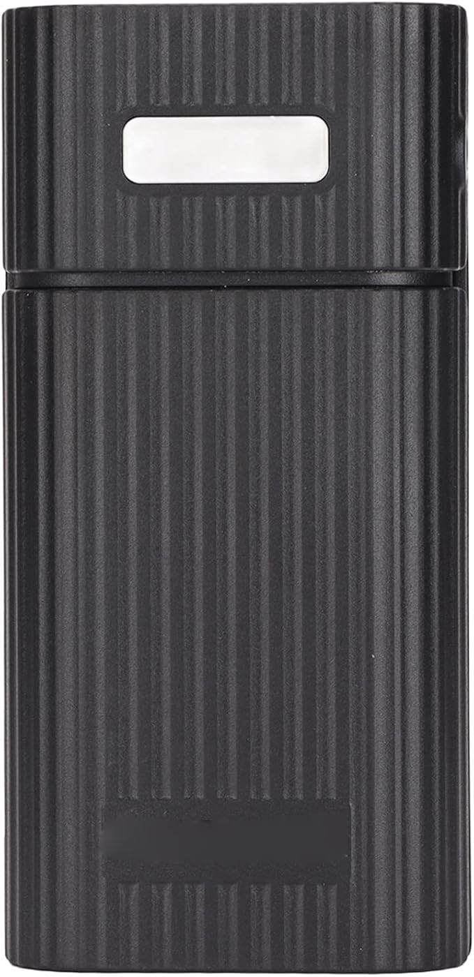 SUNGOOYUE DIY Power Bank Case H02B, Portable Battery Charger with Micro Type C Input for Mobile Phone MP3 MP4 Digital Camera, ABS Material (Black)