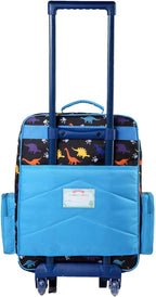 VASCHY Kids Luggage for Boys, Cute Rolling Travel Carry on Suitcase for Toddlers/Children with Wheels 18inch Dinosaur
