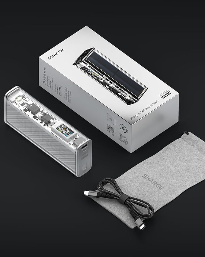 240W USB C Cable& Shargeek 140 Power Bank-White Bundle