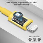 iPhone Fast Charger 3+3Pack 20W USB C Wall Charger with 6FT Fast Charging Cable Compatible with iPhone 14/13/12/11/Pro/Pro Max-Yellow