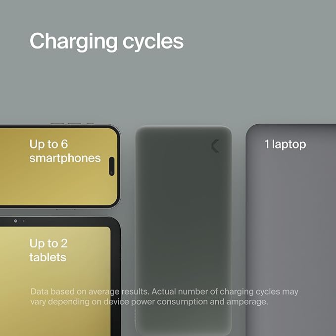 Clemm Portable Charger Quick Charging Power Bank (Gray, 30000, Milliamp Hours)