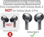 4 Pairs Galaxy Buds3 Ear Hook Cover Grip Tip Anti Slip Wing Accessories Compatible with Samsung Galaxy Buds 3, Black/White 804wb4