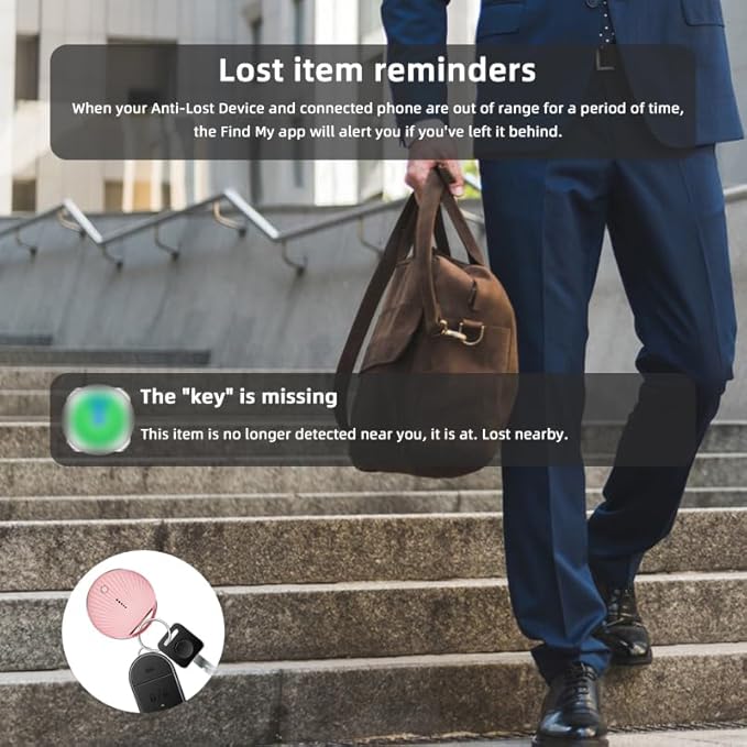 GPS Tracker for Vehicles No Subscription, Real-Time Smart Tracking Devices for Cars Hidden, Key Finder Locator with Sound, with Find My (iOS Only), for Luggage, Pet, Kids, Key, Wallet & More